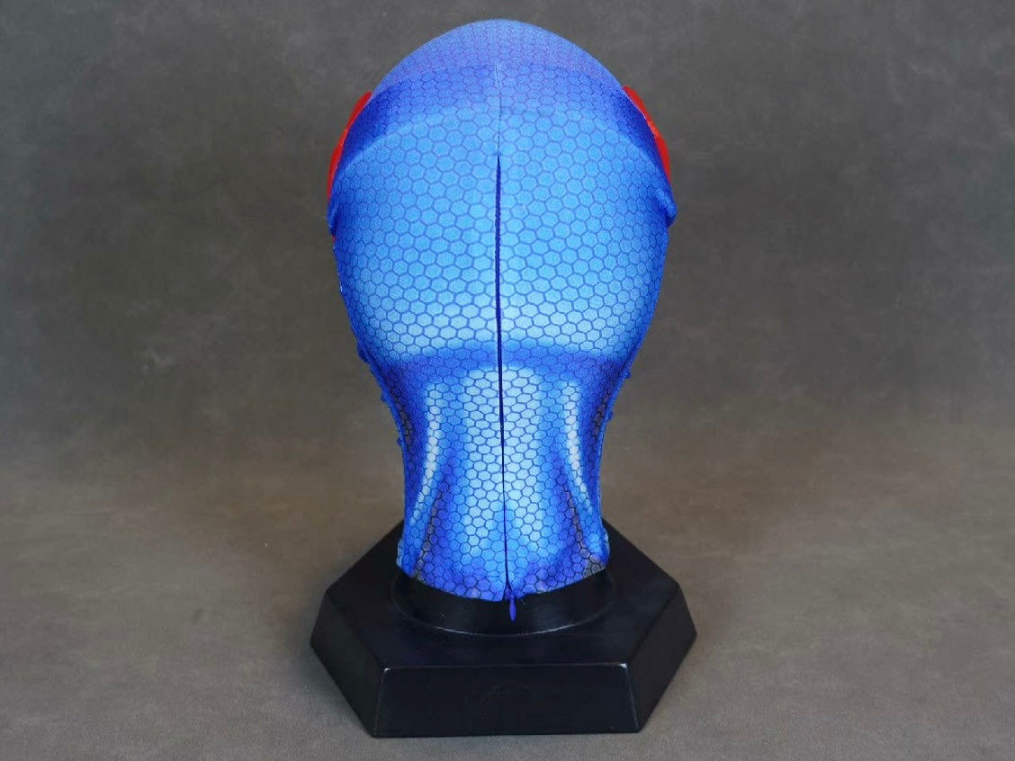 2099 Spidey Mask (Adults) with Face shell & 3D Rubber Web, Wearable Movie Prop Replica