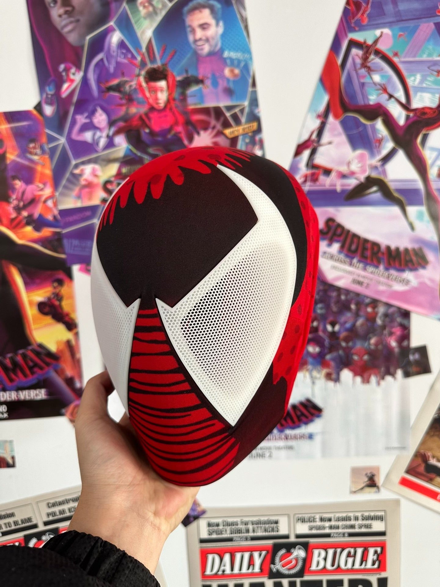 The SCARLET Spidey Mask with Face shell Wearable Movie Prop Replica