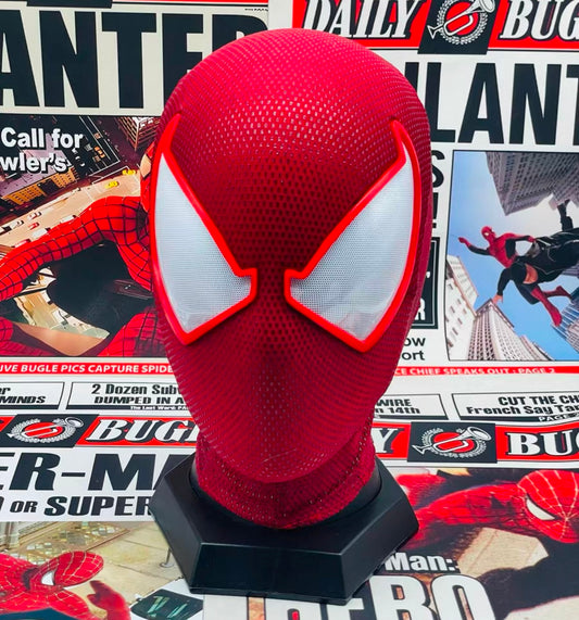 The SCARLET Spidey Mask with Face shell Wearable Movie Prop Replica