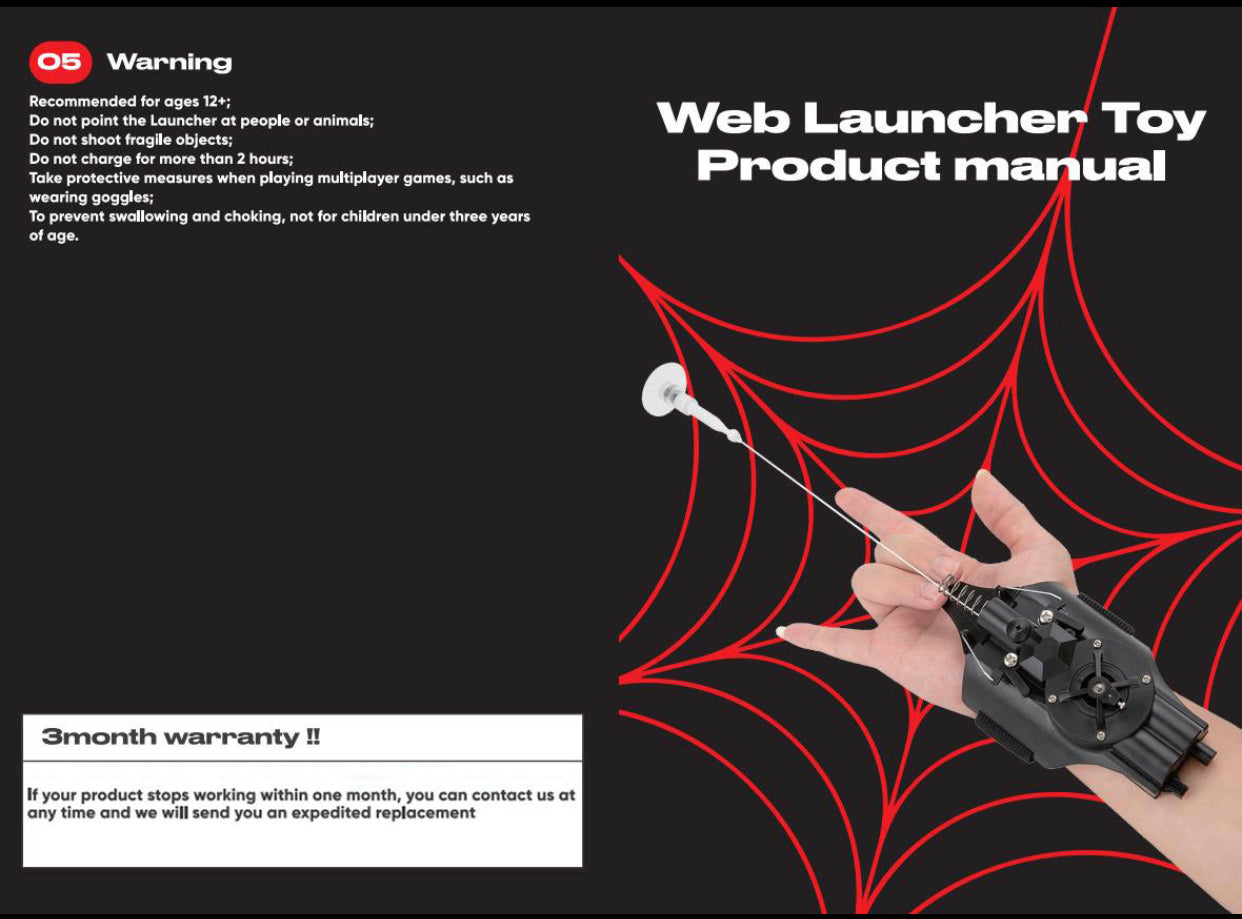 Spidey Web Shooter V1 (fluorescence)  automatic retraction