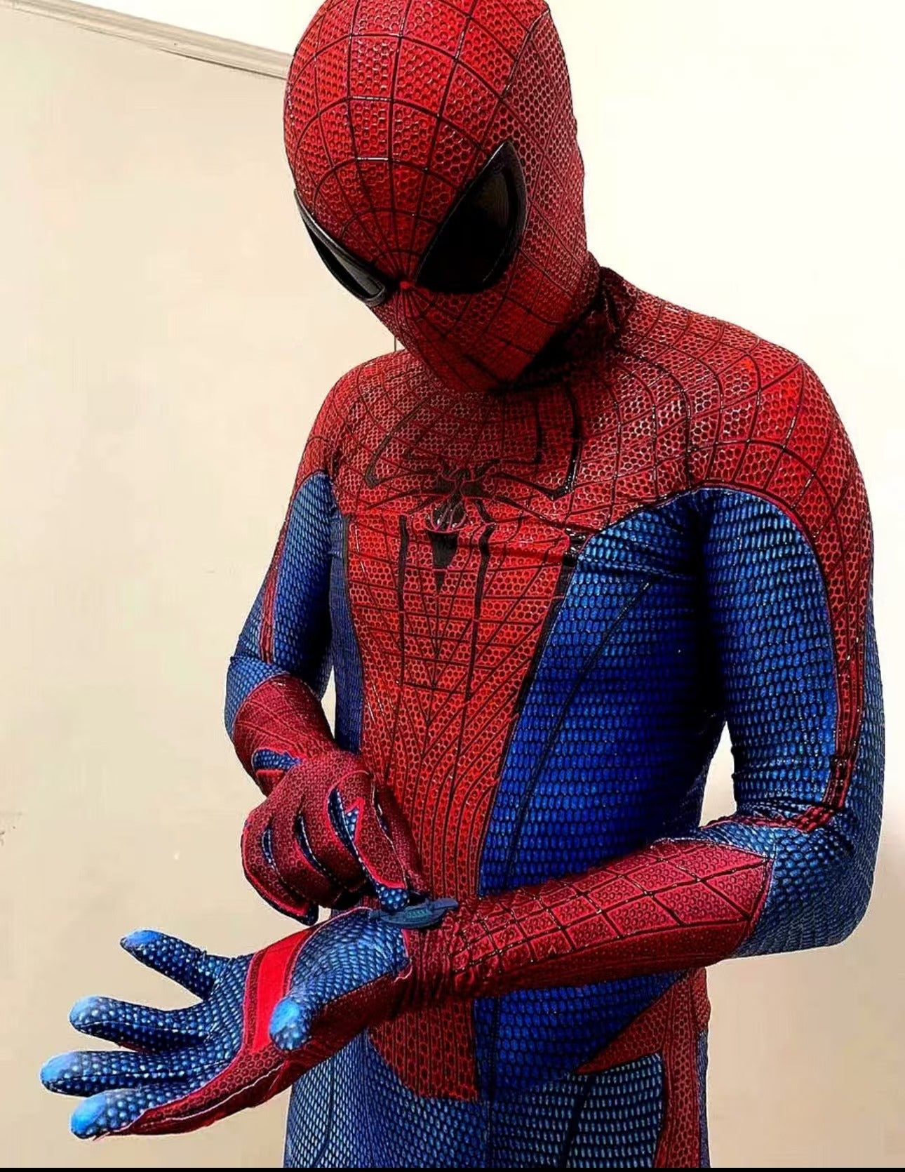 TASM 1 Suit (Andrew) with Face shell & 3D Rubber Web Movie Prop Replica(wearable)