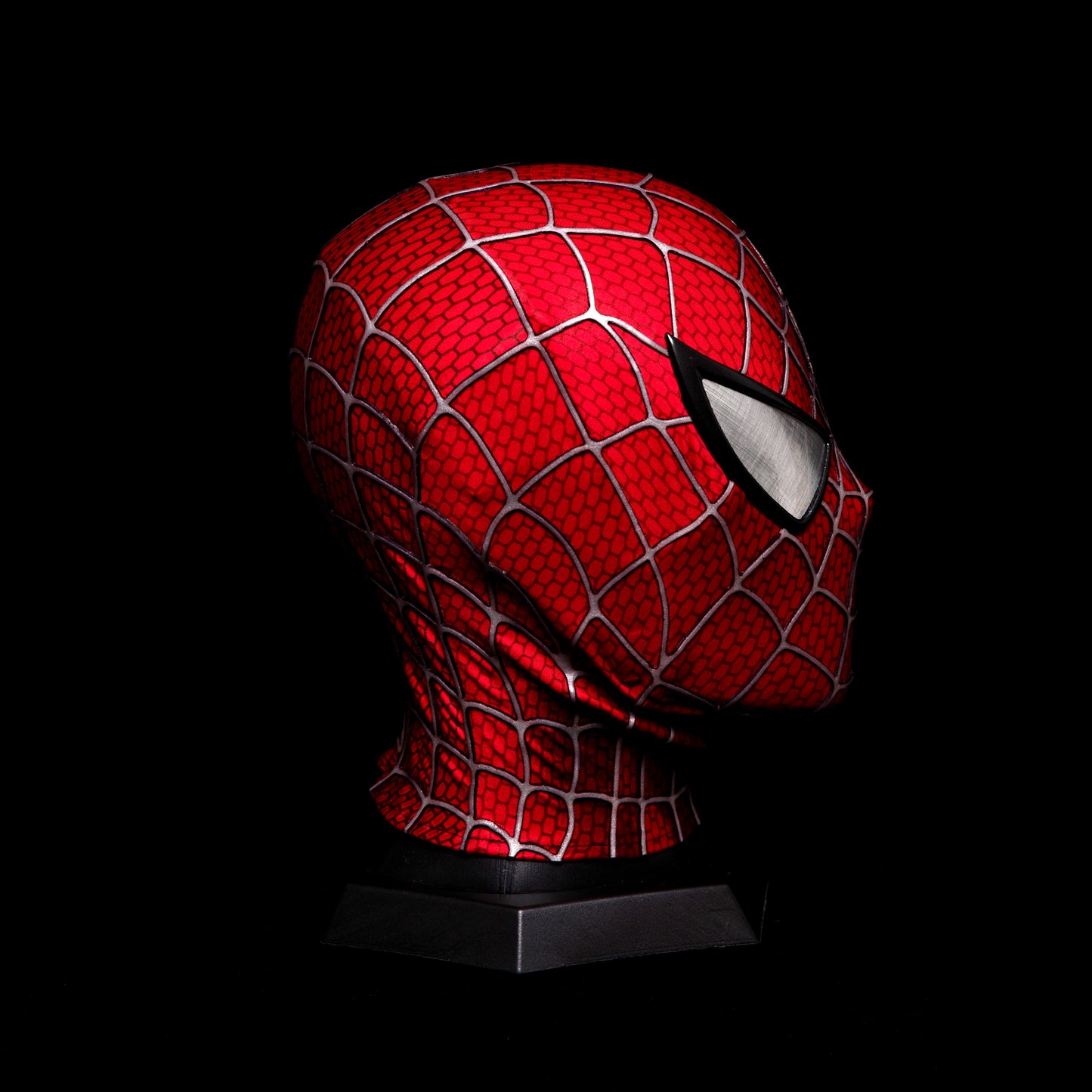 Sam Raimi Spidey Mask (Adults) with Face shell & 3D Rubber Web, Wearable Movie Prop Replica