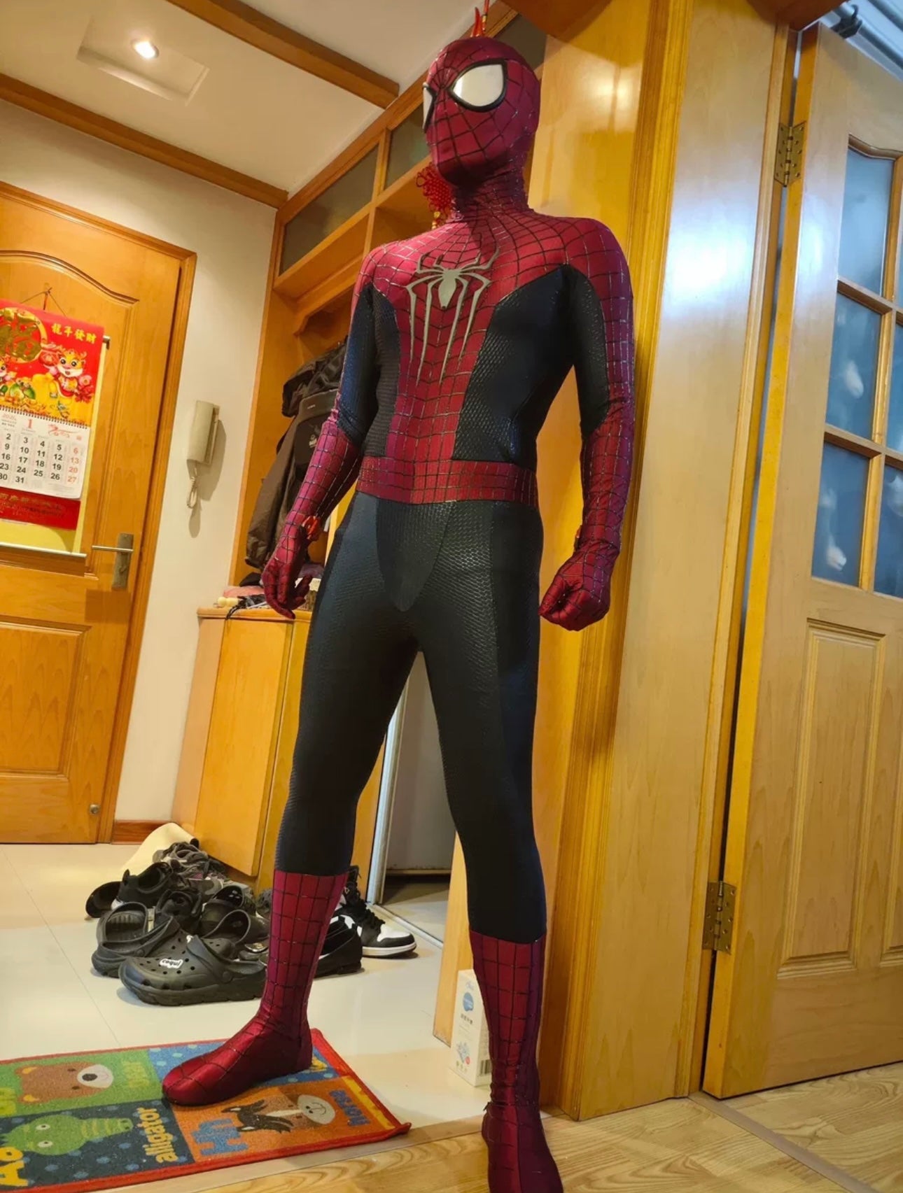 TASM 2 Suit (Andrew) with Face shell & 3D Rubber Web Movie Prop Replica(wearable)