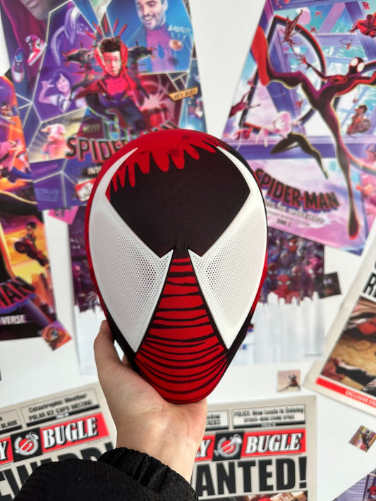 The SCARLET Spidey Mask with Face shell Wearable Movie Prop Replica