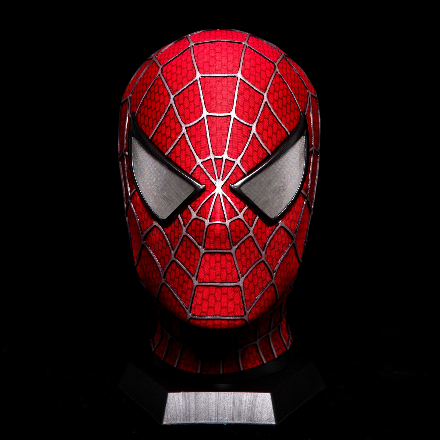 Sam Raimi Spidey Mask (Adults) with Face shell & 3D Rubber Web, Wearable Movie Prop Replica