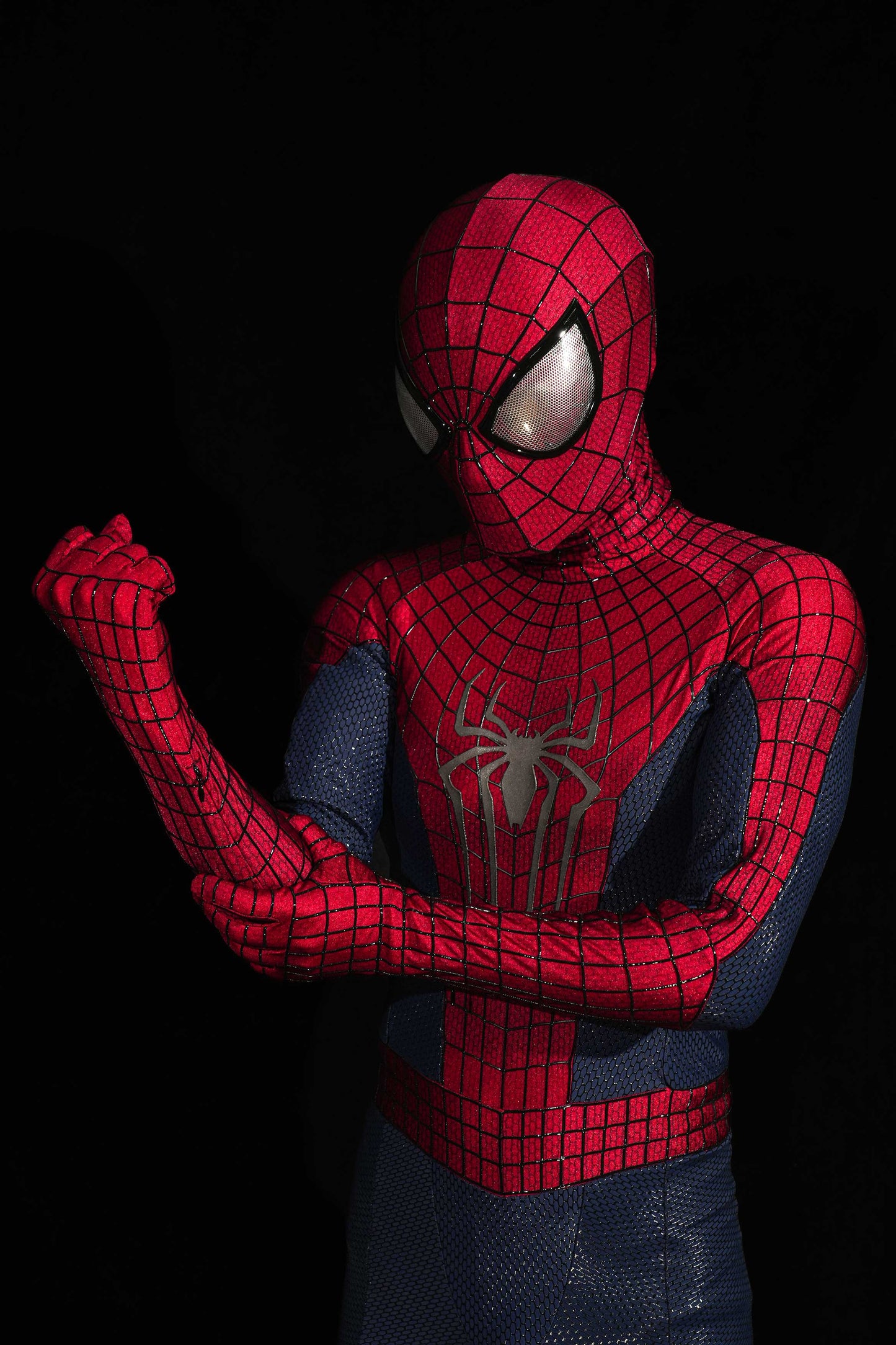 TASM 2 Suit (Andrew) with Face shell & 3D Rubber Web Movie Prop Replica(wearable)