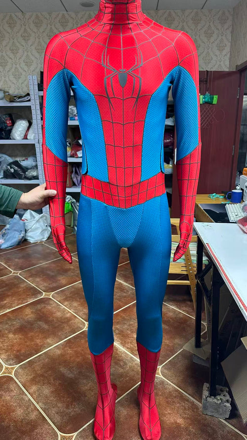 TOM HOLLAND Suit BND version with Face shell & 3D Rubber Web Movie Prop Replica(wearable)